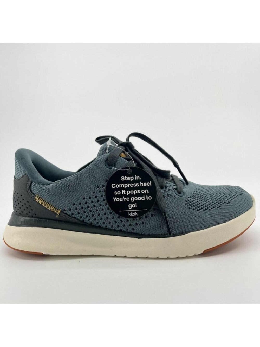 Kizik Lima Womens Size 6EE Blue Athletic Running Hands Free Knit Shoes Sneakers